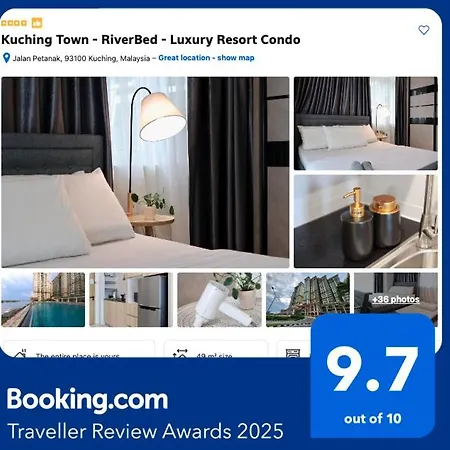 Kuching Town - Riverbed - Luxury Resort Condo Exterior photo